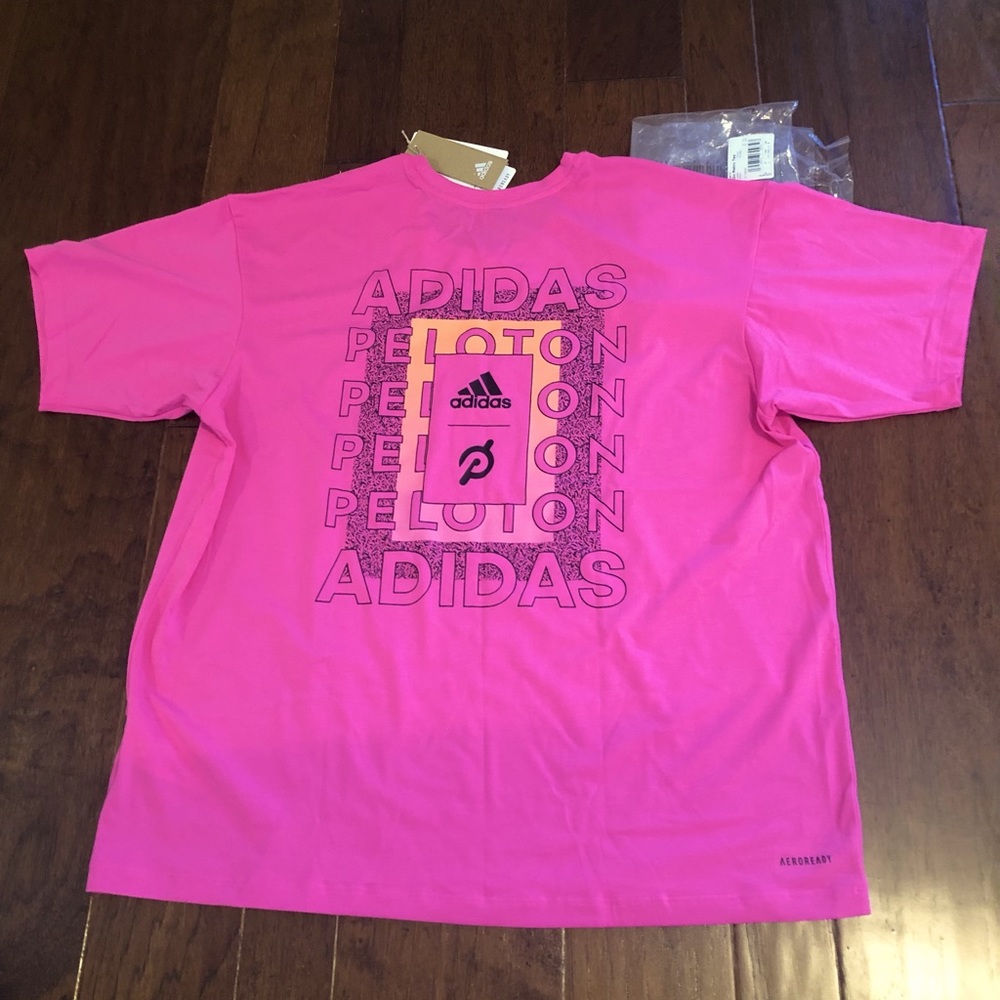 Peloton Adidas unisex pink tshirt